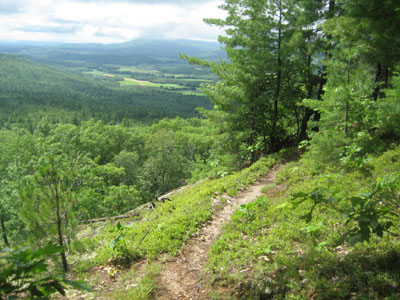 Looking down the Deer Hill Trail