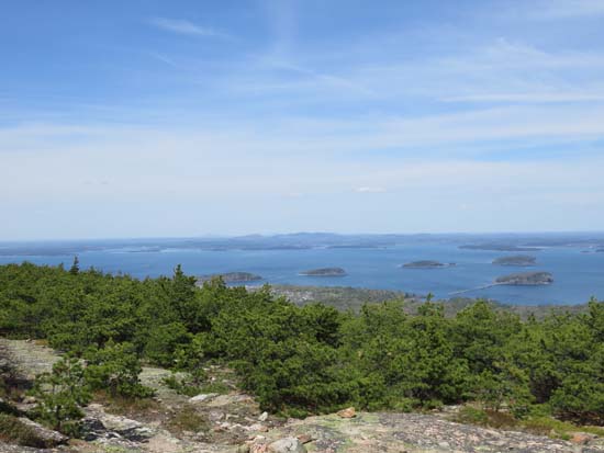 Looking at Bar Harbor from Dorr Mountain - Click to enlarge