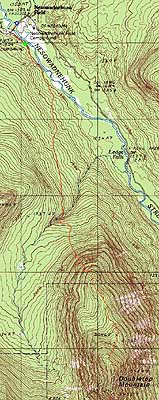 Topographic map of Doubletop Mountain - Click to enlarge