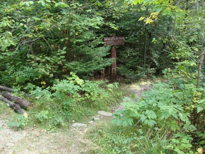 The Doubletop Mountain Trail trailhead at near Nesowadnehunk Campground