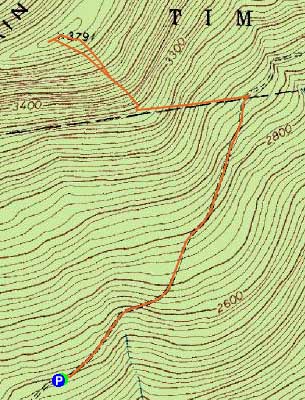 Topographic map of East Kennebago Mountain