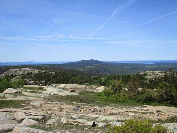 Looking west over Bald Peak (left) and Parkman Mountain (right) from Gilmore Peak - Click to enlarge