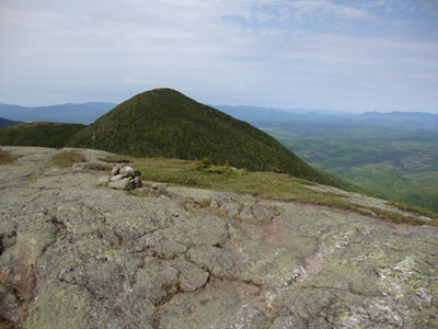 Looking down the Mahoosuc Trail at Goose Eye Mountain