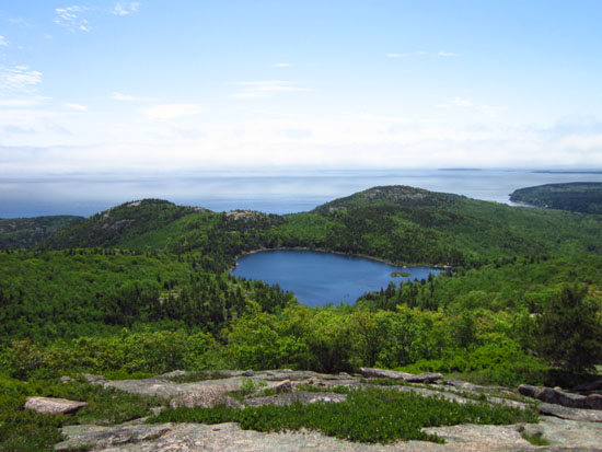 Gorham Mountain (right) as seen from Champlain Mountain