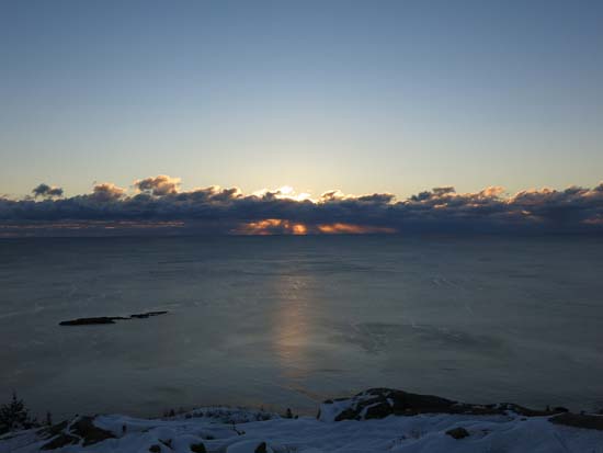 The sunrise from Gorham Mountain - Click to enlarge