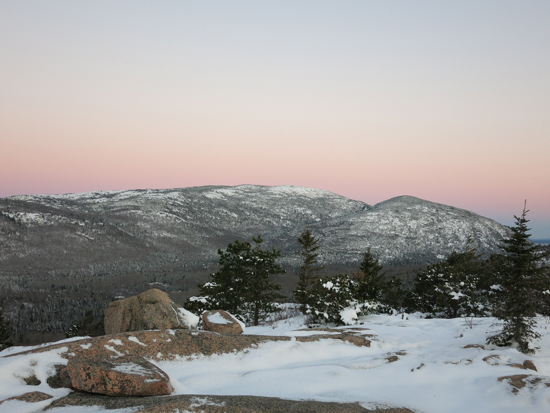 Looking at Cadillac Mountain from Gorham Mountain - Click to enlarge
