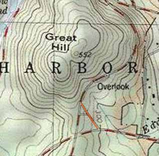 Topographic map of Great Hill