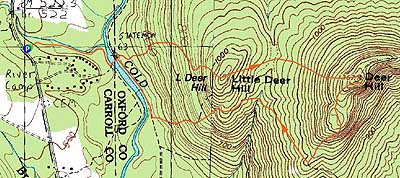 Topographic map of Little Deer Hill, Deer Hill - Click to enlarge