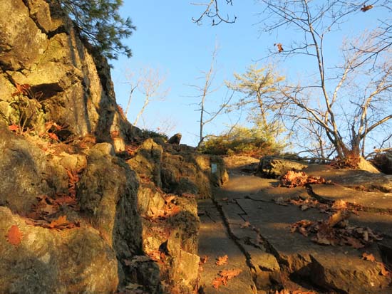Looking up the Mt. Battie Trail