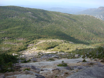 Looking down Mt. Coe Trail