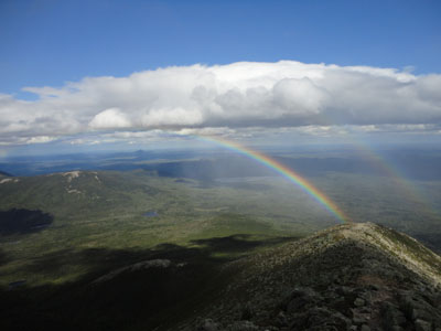 Rainbows rising from Keep Ridge along the Helon Taylor Trail