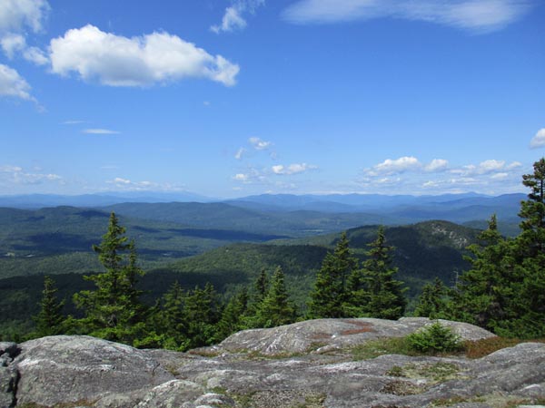 Looking west at the White Mountains and Mahoosuc Range from near the summit of Mt. Zircon - Click to enlarge