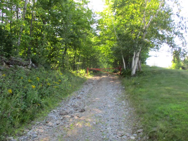 The start of the gated road