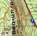 Topographic map of Norumbega Mountain
