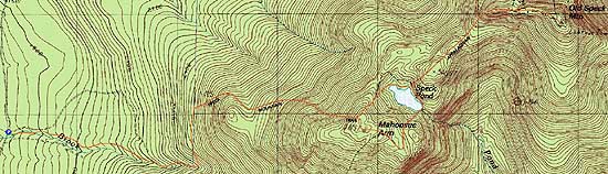Topographic map of Old Speck Mountain, Mahoosuc Arm - Click to enlarge