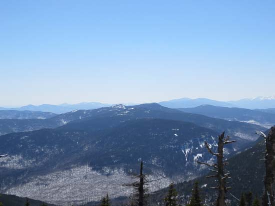 Looking at Goose Eye and Mahoosuc Notch from near the summit of Old Speck - Click to enlarge
