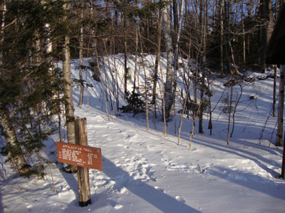 The Old Speck Trail trailhead