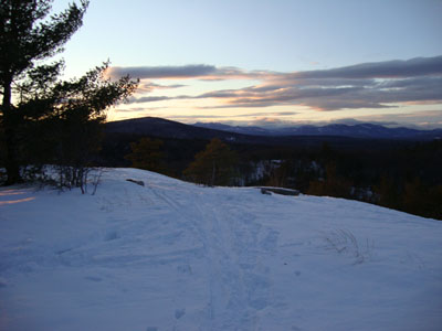 Looking down the trail to Peary Mountain