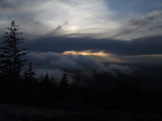Brief interfog pre-sunset colors from Pemetic Mountain - Click to enlarge