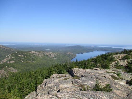 Looking at the Bubbles and Eagle Lake from Pemetic Mountain - Click to enlarge