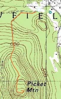 Topographic map of Picket Mountain