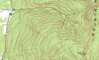 Topographic map of Pleasant Mountain - Click to enlarge