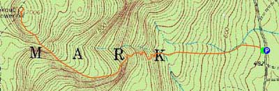 Topographic map of Pleasant Mountain - Click to enlarge