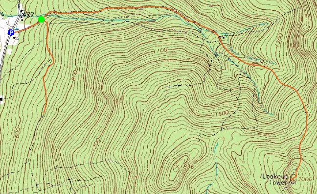 Pleasant Mountain Maine Hike - Pleasantmtnmapbig 2007 0421 