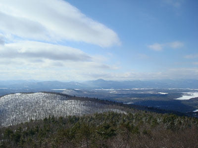 Looking northwest from the Pleasant Mountain summit at Kearsarge North Mountain - Click to enlarge