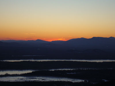 The sunset as seen from Pleasant Mountain - Click to enlarge