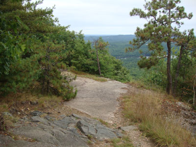 Looking down the Ledges Trail