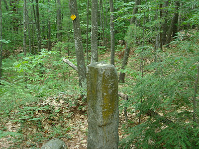The granite Maine-New Hampshire boundary marker