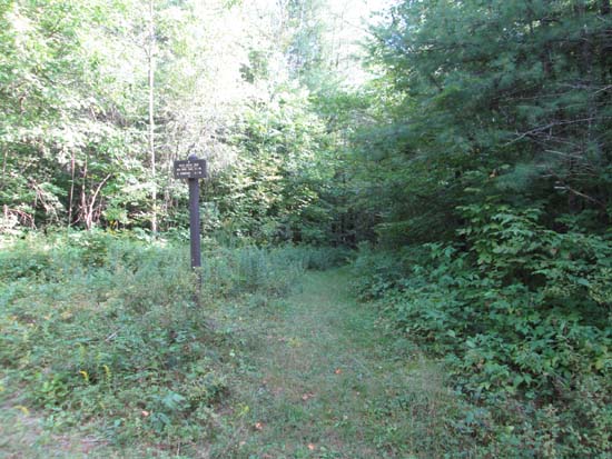 The Miles Notch Trail trailhead