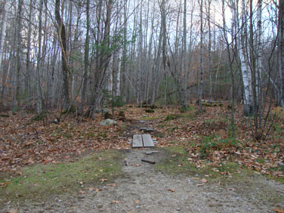 The trailhead for the trails to the Sabattus Mountain summit