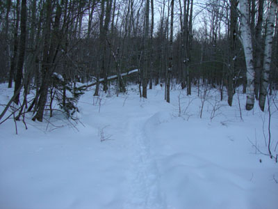 The trailhead for the trails to the Sabattus Mountain summit