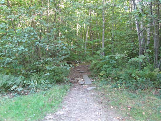 The trailhead for the trails to the Sabattus Mountain summit