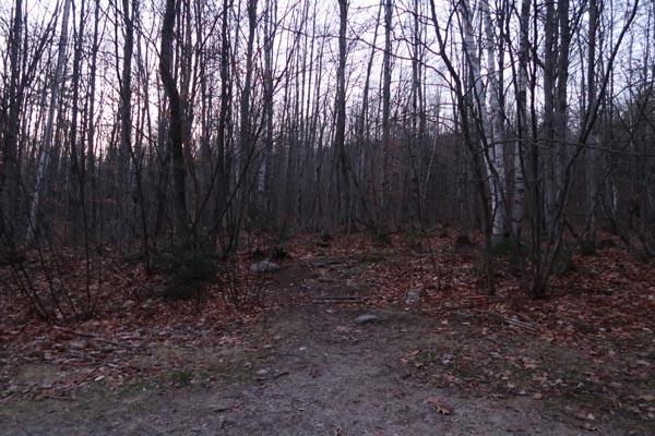 The trailhead for the trails to the Sabattus Mountain summit