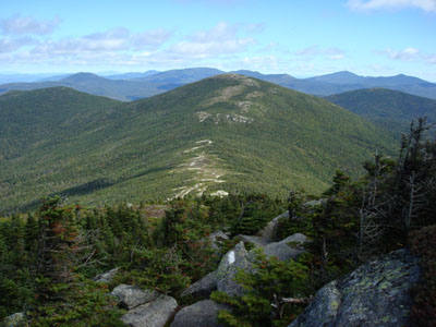 The Appalachian Trail between Saddleback Mountain and the Horn