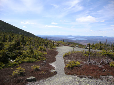 The Appalachian Trail between Saddleback Mountain and the Horn