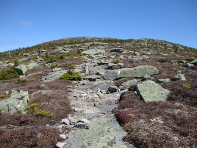 Looking up the Appalachian Trail on the way to the Horn