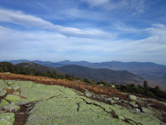 Looking at the Carrabassett Valley high peaks from near the summit of Saddleback Mountain - Click to enlarge