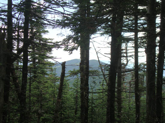 Slight views of West Kennebago Mountain from near the summit of Snow Mountain - Click to enlarge