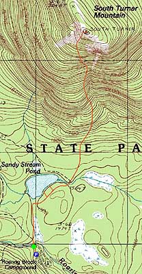 Topographic map of South Mountain - Click to enlarge