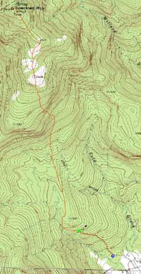 Topographic map of Speckled Mountain - Click to enlarge