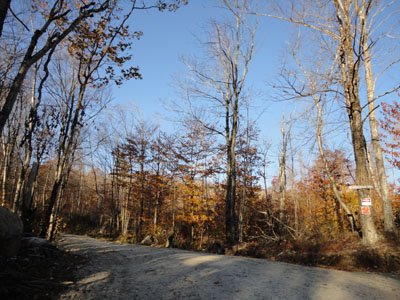 The Cold Brook Trail turnoff