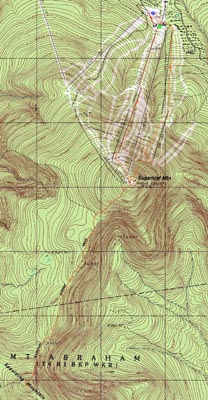 Topographic map of Sugarloaf Mountain, Spaulding Mountain - Click to enlarge