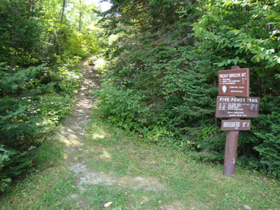The Trout Brook Mountain Trail trailhead