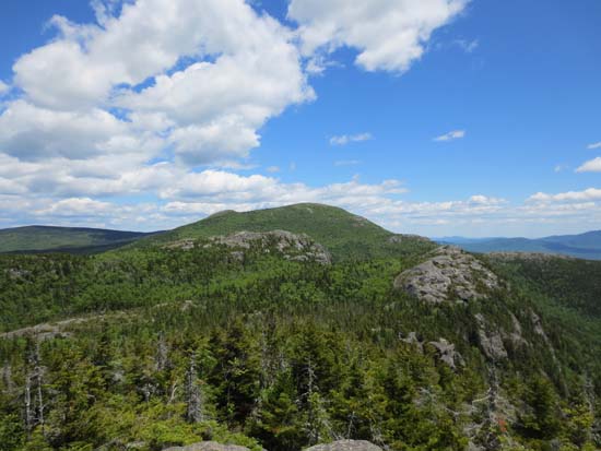 Looking at the other peaks of Tumbledown Mountain and Little Jackson Mountain from the West Peak of Tumbledown Mountain - Click to enlarge