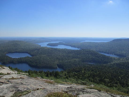 Looking southeast at Spring River Lake from near the start of the summit herd path - Click to enlarge