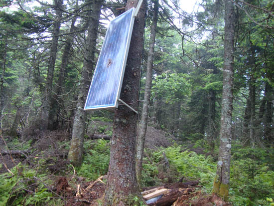 A random solar panel near the summit of White Cap Mountain